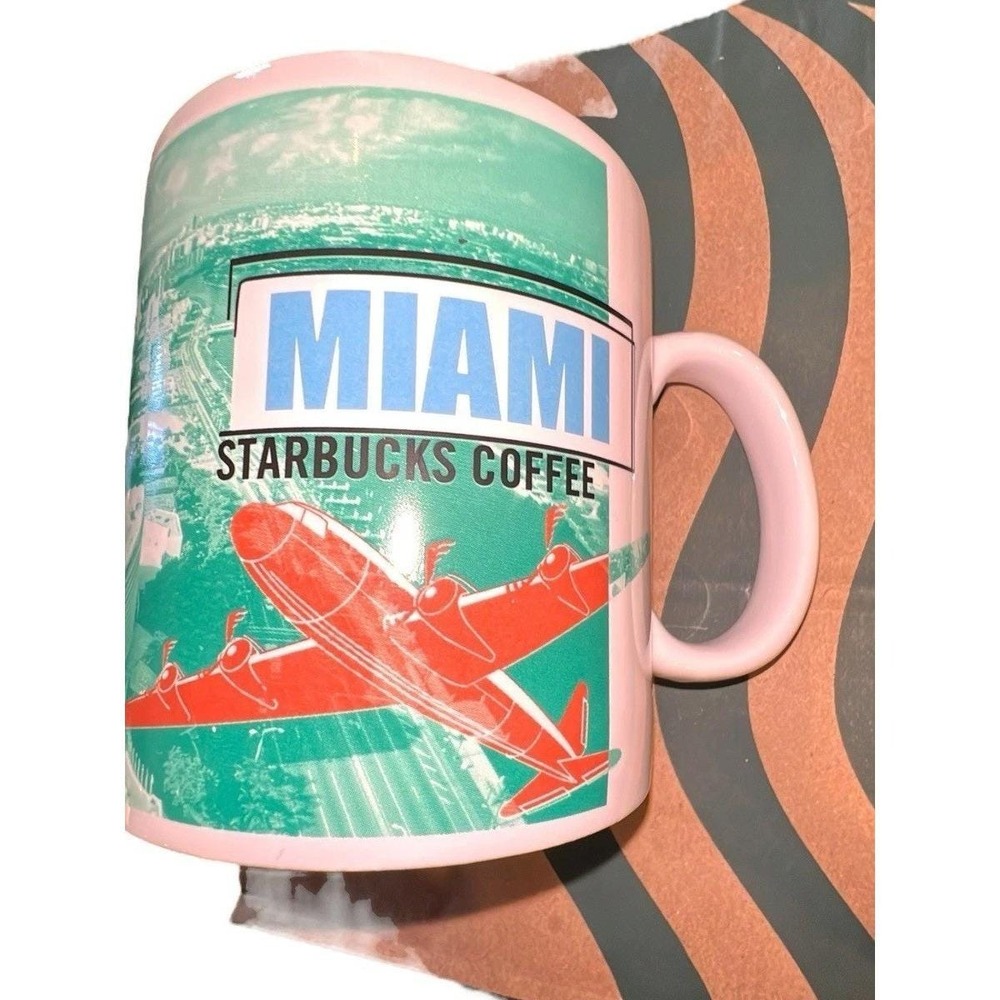 Starbucks Miami City Series Mug 1999 VTG Seaplane Collector Cup Retired EUC Rare
